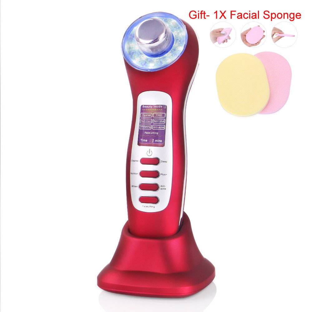 3MHz Ultrasound Galvanic ION Acne Wrinkles Removal Nutrition Plus Facial Machine