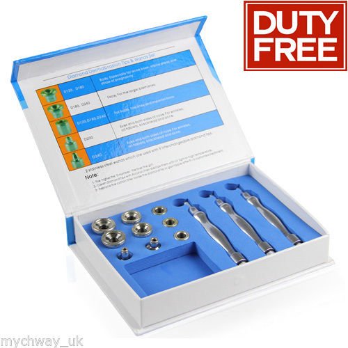 DIAMOND MICRODERMABRASION 9 TIPS 3 WANDS COTTON FILTER SKIN CARE SR-TP02