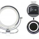 Double-sided LED Lighted Vanity Cosmetic Makeup Mirror Normal 7x Magnifying a