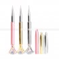 10Pcs Nail Art Brush Heads Replacement Salon 3D DIY Drawing Pen Tool Set 3 Color