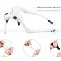 Head Magnifier w/ 2 LED Lights Magnifying glass hands free LED Lamp Headband NEW