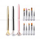 Nail Art Brush Heads Replacement Salon 3D DIY Manicure Drawing Pen Tools 10pcs/S