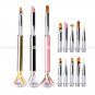 Nail Art Brush Heads Replacement Salon 3D DIY Manicure Drawing Pen Tools 10pcs/S