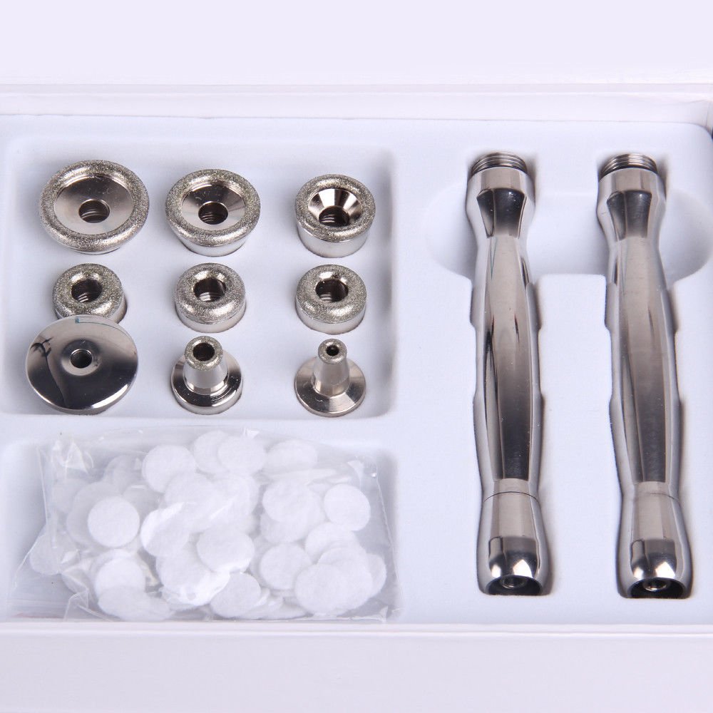 Diamond Dermabrasion 9Tips 2 Wands 1Pack Cotton Filters High Quality Beauty Skin