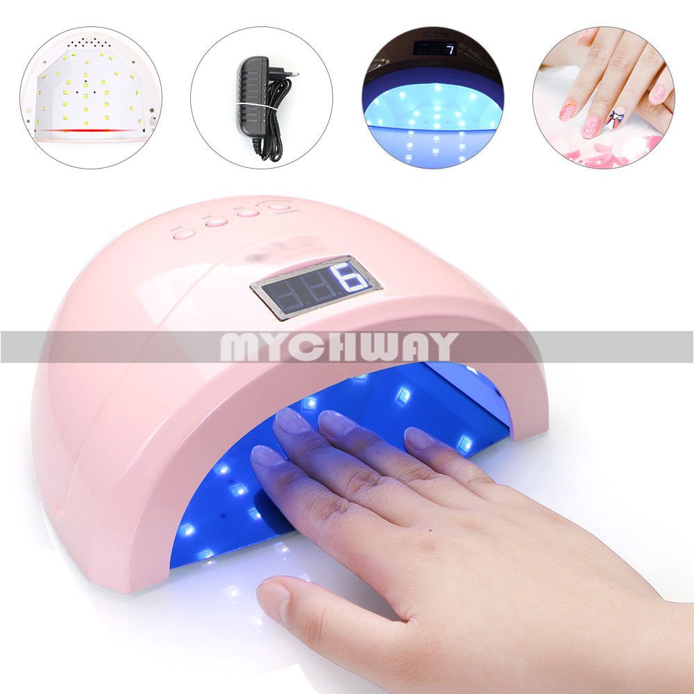 48W LED UV Nail Lamp Gel Polish Dryer Fingernail Toenail Manicure Art Curing Kit