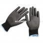 Black Nylon PU Safety Work Gloves Builders Grip Palms Coating Gloves 1/3 Pairs