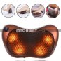 Heated Kneading Massager Neck Shoulder Back Relaxing Car Cushion Stress Relieve