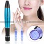 Electric Derma Pen Micro Needle Stamp Auto Anti Age Skin Face Care Therapy Blue