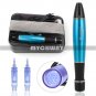 Electric Derma Pen Micro Needle Stamp Auto Anti Age Skin Face Care Therapy Blue