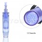 Electric Derma Pen Micro Needle Stamp Auto Anti Age Skin Face Care Therapy Blue