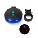 Blue LED Laser Light Cycling Bicycle Bike Rear Flashing Lamp Body Safety Warning