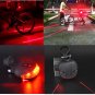 Blue LED Laser Light Cycling Bicycle Bike Rear Flashing Lamp Body Safety Warning