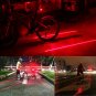 5 LED + 2 Laser Bicycle Bike Rear Tail Safety Warning Light Set Waterproof Lamp