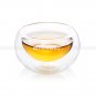 Clear Glass Round Shaped Heat Resistant Double Wall Glass Mini Kungfu Tea Cups 1