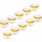Clear Glass Round Shaped Heat Resistant Double Wall Glass Mini Kungfu Tea Cups 1