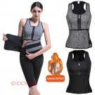 Sweat Neoprene Sauna Suit Tank Top Vest Gym Adjustable Shaper Waist Trainer Belt