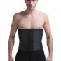 Men Black Smooth Latex Rubber Corsets Waist Cincher Basque Body Shaper Shapewear