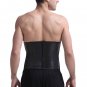 Men Black Smooth Latex Rubber Corsets Waist Cincher Basque Body Shaper Shapewear