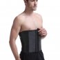Men Black Smooth Latex Rubber Corsets Waist Cincher Basque Body Shaper Shapewear