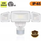 PIR 3-Head LED Motion Sensor Flood Light Outdoor Garden Security adjustable Lamp