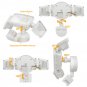 PIR 3-Head LED Motion Sensor Flood Light Outdoor Garden Security adjustable Lamp