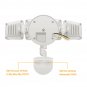 PIR 3-Head LED Motion Sensor Flood Light Outdoor Garden Security adjustable Lamp