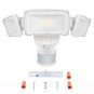 PIR 3-Head LED Motion Sensor Flood Light Outdoor Garden Security adjustable Lamp