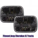 Two Rectangular LED 5" X 7" For Ford GM Van Jeep XJ YJ Headlights