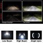 7 inch 48W LED Headlight H/L Beam White Halo Angel Eyes for Jeep Wrangler