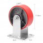 8PC Swivel Plate Casters 5" Heavy Duty Cast Iron Hub Core Poly Wheel Non Skid