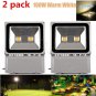 2X 100W HIGH POWER Cool White LED Outdoor Garden Flood Light Lamp IP65 110V