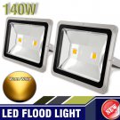 2PCS 140W LED Spotlight Outdoor Flood Light Waterproof IP65 2 Bulbs Warm White