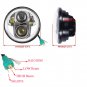 Chrome 5-3/4 innc Round Daymaker Projector LED Headlamp Light For Harley Dyna XL
