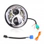 48W 7" Halo LED Silver Headlight and 4.5" Passing Lights For Harley Motorcycle