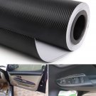 New 3D Car Interior Accessories Interior Panel Black Carbon Fiber Vinyl Sticker
