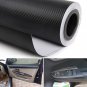 New 3D Car Interior Accessories Interior Panel Black Carbon Fiber Vinyl Sticker