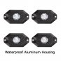 4X RGB LED Rock Light Pod Music Mini Bluetooth Flashing Multicolor Off Road New*