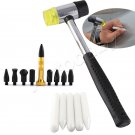 Car Body Hail Repair PDR Rubber Hammer 10 POM Tap Down Tool & 5 Knock Down Tools