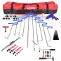 PDR Auto Body Tools Push Rods Dent Repair Whale Tail Set Hail Ding Removal + Bag