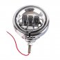 Pair 4.5 4 1/2 Inch Chrome LED Fog Passing Light Housing for Harley Motorcycle