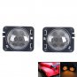 LED Front Fender Light Smoked Amber Parking Side Marker For 07-15 JEEP WRANGLER