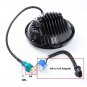 7" 75W Phillips Round LED Headlight & 2PCS Passing Lights For Harley Motorcycle