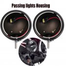 Pair 4.5" LED Fog Light Passing Lights Housing For Harley Motorcycle