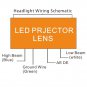 1x 15W Angel eyes Motorcycle Headlight Cree Led Projector Lens Angel and Devil