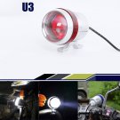 1x 30W Cree U3 LED 12V Motorcycle Headlight Red Angel Eye Spot light For BMW