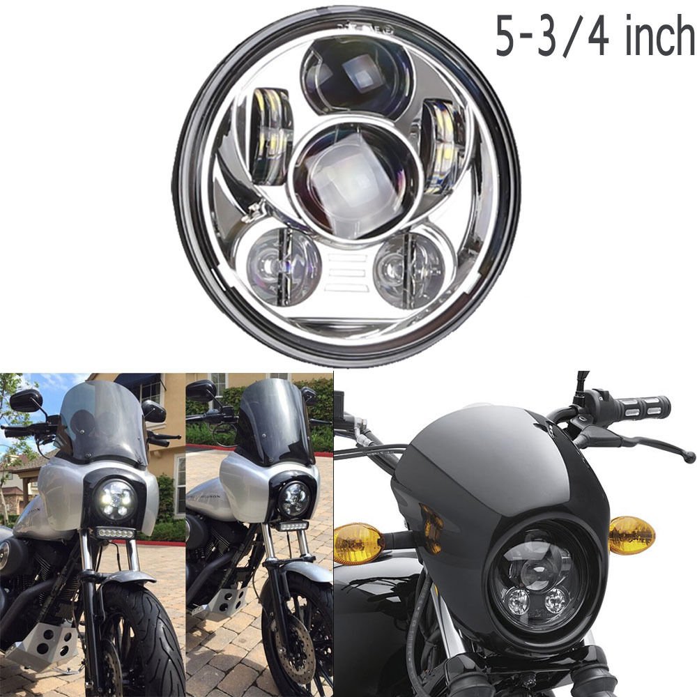 5-3/4" 5.75" Harley Motorcycle Daymaker Projector LED Headlight Lamp Bulb Chrome