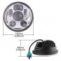 5-3/4" 5.75" Harley Motorcycle Daymaker Projector LED Headlight Lamp Bulb Chrome