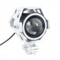 4X 125W Silver Motorcycle CREE U7 LED Headlight Spot Light For BMW Blue Eyes