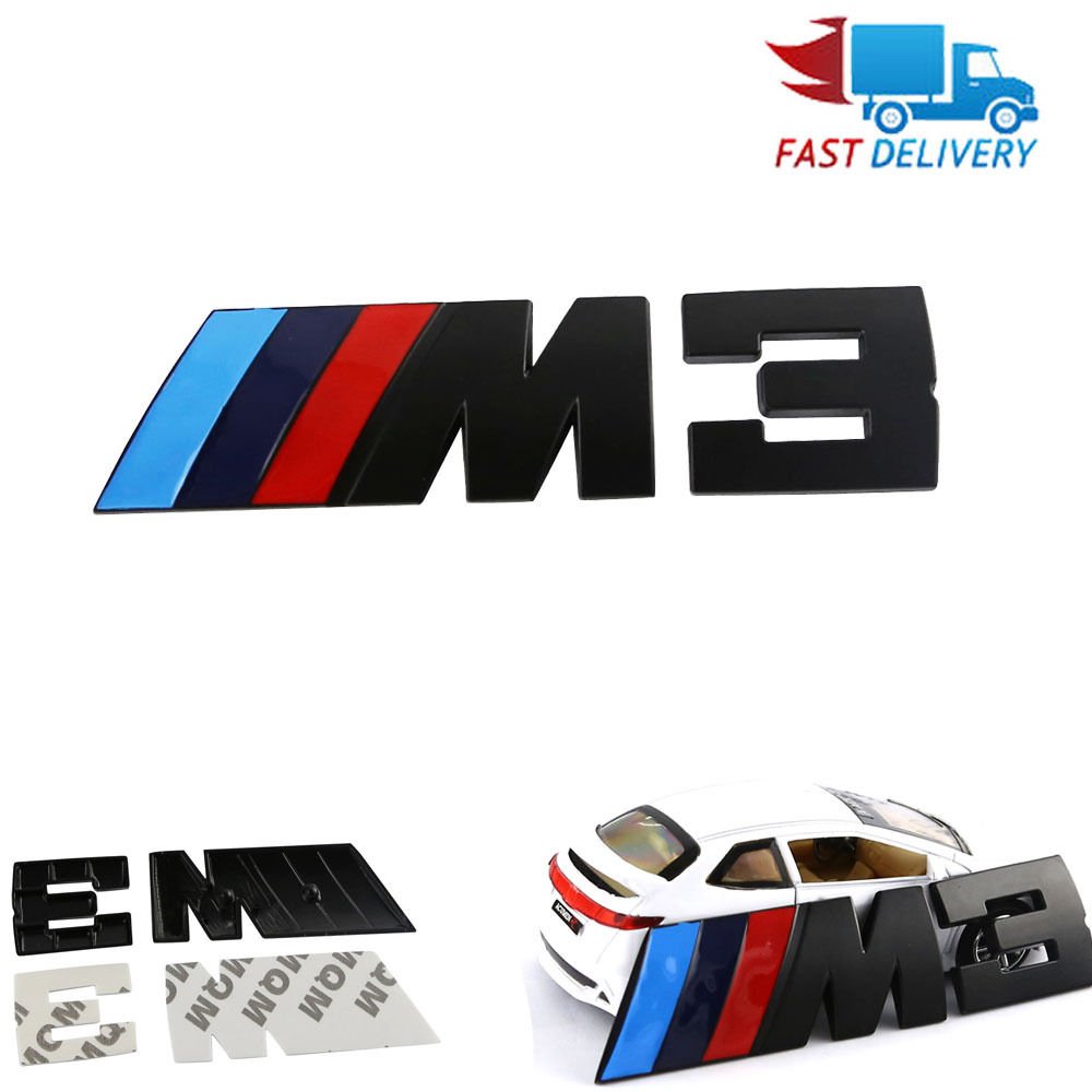 1x Metal M-Power Type ///M3 Logo Badge Decal Sticker Emblem Car tail Logo