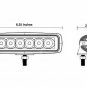1x 6" 18W led work light Flood bar offroad fog/driving DRL Lamp 4WD jeep Truck